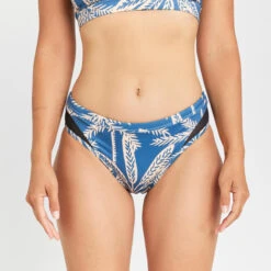 Bas De Maillot De Bain Culotte Femme - Savana Palmer Bleu -Plongée Série Magasin bas de maillot de bain culotte femme savana palmer bleu 2