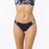 Bas De Maillot De Bain Femme Culotte Roxy Uni Avec Empiècement Floral -Plongée Série Magasin bas de maillot de bain femme culotte roxy uni avec empiecement floral