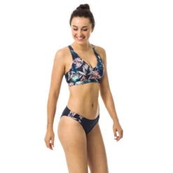 Bas De Maillot De Bain Femme Culotte Roxy Uni Avec Empiècement Floral -Plongée Série Magasin bas de maillot de bain femme culotte roxy uni avec empiecement floral 3