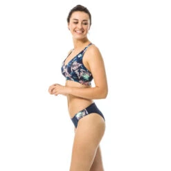 Bas De Maillot De Bain Femme Culotte Roxy Uni Avec Empiècement Floral -Plongée Série Magasin bas de maillot de bain femme culotte roxy uni avec empiecement floral 4