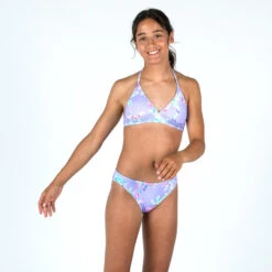 Bas De Maillot De Bain Fille - 100 Zeli Palm Violet -Plongée Série Magasin bas de maillot de bain fille 100 zeli palm violet 1