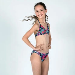 Bas De Maillot De Bain Fille - 100 Zeli Tropical Party Rose -Plongée Série Magasin bas de maillot de bain fille 100 zeli tropical party rose 1