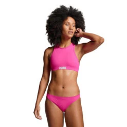 Bas De Maillot De Bain Hipster Pour Femmes PUMA Neon Pink -Plongée Série Magasin bas de maillot de bain hipster pour femmes puma neon pink 2