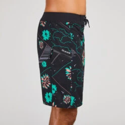Boardshort Surf 500 19" PARADISE BLACK -Plongée Série Magasin boardshort surf 500 19 paradise black 3