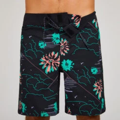 Boardshort Surf 500 19" PARADISE BLACK -Plongée Série Magasin boardshort surf 500 19 paradise black 5