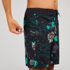 Boardshort Surf 500 19" PARADISE BLACK -Plongée Série Magasin boardshort surf 500 19 paradise black 6