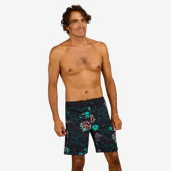 Boardshort Surf 500 19" PARADISE BLACK -Plongée Série Magasin boardshort surf 500 19 paradise black 8