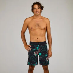 Boardshort Surf 500 19" PARADISE BLACK -Plongée Série Magasin boardshort surf 500 19 paradise black 9