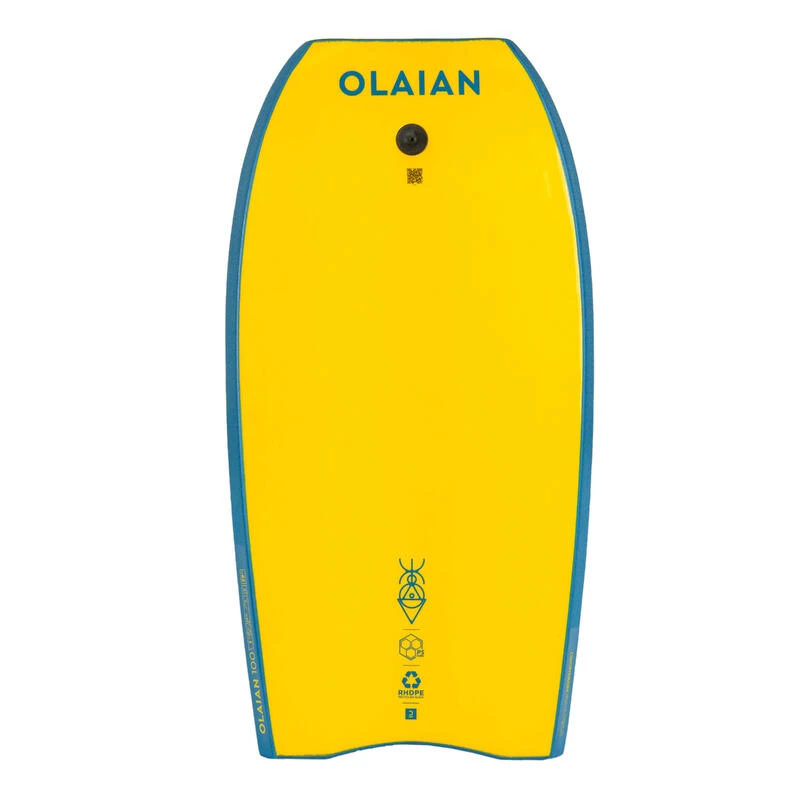 Bodyboard 100 Bleu Jaune Avec Leash Poignet 6 Bodyboard 100 Bleu Jaune Avec Leash Poignet – Image 4