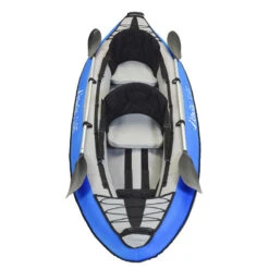 Canoë Kayak Gonflable Bleu 1 à 2 Places + Pagaie + Sac Transport + Pompe Double -Plongée Série Magasin canoe kayak gonflable bleu 1 a 2 places pagaie sac transport pompe double 1