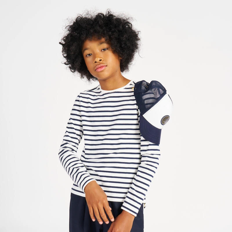 Tribord Casquette Bateau Sailing 500 Enfant Voile Ecru Bleu 10 Tribord Casquette Bateau Sailing 500 Enfant Voile Ecru Bleu – Image 8