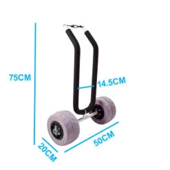 Chariot Alu 1 Paddle Roues Basse Pression Spécial Plage -Plongée Série Magasin chariot alu 1 paddle roues basse pression special plage 3