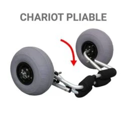 CHARIOT UNIVERSEL DE KAYAK AVEC ROUE BALLON - RYDE -Plongée Série Magasin chariot universel de kayak avec roue ballon ryde 2