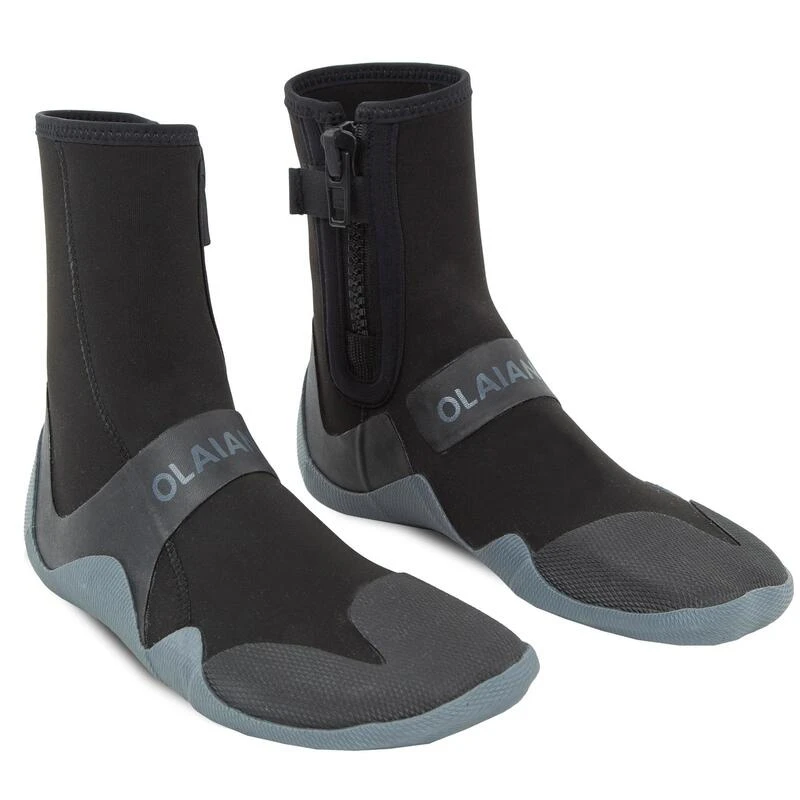 Chaussons Surf Bottillons 500 Néoprène Zip 3 Mm Noir Gris 7 Chaussons Surf Bottillons 500 Néoprène Zip 3 Mm Noir Gris – Image 5