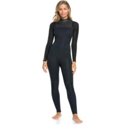 Roxy Combinaison De Surf Prologue 4/3mm GBS - Zip Au Dos - Noir Femmes -Plongée Série Magasin combinaison de surf prologue 43mm gbs zip au dos noir femmes 5