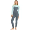 Roxy Combinaison De Surf Prologue 4/3mm GBS - Zip Au Dos Vert Femmes -Plongée Série Magasin combinaison de surf prologue 43mm gbs zip au dos vert femmes
