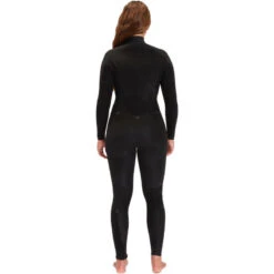 Billabong Combinaison De Surf Synergy 4/3mm- Zip Poitrine - Noir Femmes -Plongée Série Magasin combinaison de surf synergy 43mm zip poitrine noir femmes 4
