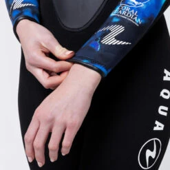 Combinaison Plongée Aqualung Femme Néoprène 3mm - HYDROFLEX Noir/Bleu -Plongée Série Magasin combinaison plongee aqualung femme neoprene 3mm hydroflex noirbleu 3