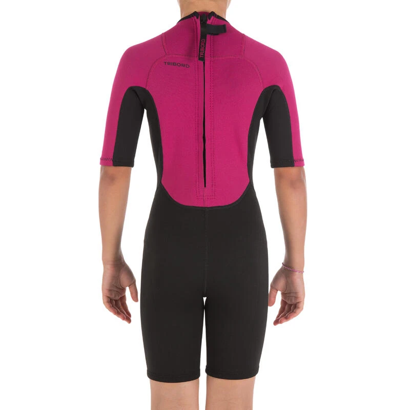 Tribord Combinaison Surf Shorty 100 Néoprène Enfant Violet 7 Tribord Combinaison Surf Shorty 100 Néoprène Enfant Violet – Image 5