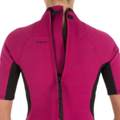 Tribord Combinaison Surf Shorty 100 Néoprène Femme Violet -Plongée Série Magasin combinaison surf shorty 100 neoprene femme violet 2