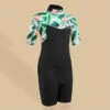 COMBINAISON SURF SHORTY 500 NEOPRENE 1.5MM FILLE NOIRE TIARE -Plongée Série Magasin combinaison surf shorty 500 neoprene 15mm fille noire tiare