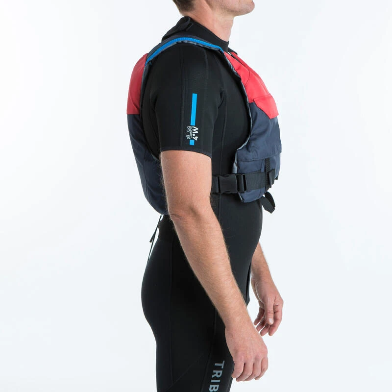 Tribord Gilet D'aide à La Flottabilité BA 50 Newtons Voile Club Rouge Et Bleu 4 Tribord Gilet D'aide à La Flottabilité BA 50 Newtons Voile Club Rouge Et Bleu – Image 2