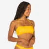 HAUT DE MAILLOT DE BAIN BANDEAU LAURA JAUNE AVEC COQUES AMOVIBLES -Plongée Série Magasin haut de maillot de bain bandeau laura jaune avec coques amovibles