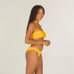 HAUT DE MAILLOT DE BAIN BANDEAU LAURA JAUNE AVEC COQUES AMOVIBLES -Plongée Série Magasin haut de maillot de bain bandeau laura jaune avec coques amovibles 2
