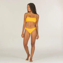 HAUT DE MAILLOT DE BAIN BANDEAU LAURA JAUNE AVEC COQUES AMOVIBLES -Plongée Série Magasin haut de maillot de bain bandeau laura jaune avec coques amovibles 3