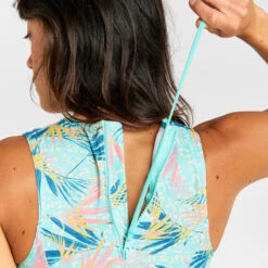 Haut De Maillot De Bain Brassière Femme - Carla Leoplant Turquoise -Plongée Série Magasin haut de maillot de bain brassiere femme carla leoplant turquoise 3