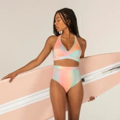 Haut De Maillot De Bain Femme Brassière De Surf ANA BLUR PINK -Plongée Série Magasin haut de maillot de bain femme brassiere de surf ana blur pink 3