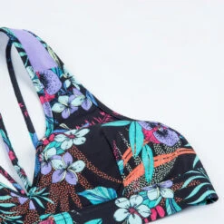 Haut De Maillot De Bain Fille - 900 Lily Violet Turquoise -Plongée Série Magasin haut de maillot de bain fille 900 lily violet turquoise 3