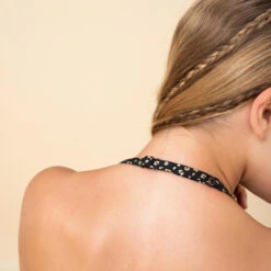 HAUT DE MAILLOT DE BAIN FOULARD FILLE 100 NOIR -Plongée Série Magasin haut de maillot de bain foulard fille 100 noir 5