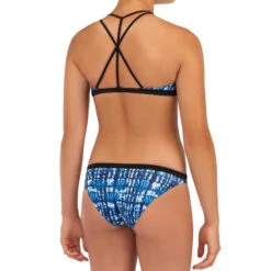 HAUT DE MAILLOT DE BAIN SURF FILLE BRASSIÈRE BLEU BONDI 500 -Plongée Série Magasin haut de maillot de bain surf fille brassiere bleu bondi 500 4