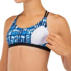 HAUT DE MAILLOT DE BAIN SURF FILLE BRASSIÈRE BLEU BONDI 500 -Plongée Série Magasin haut de maillot de bain surf fille brassiere bleu bondi 500 6