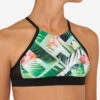 HAUT DE MAILLOT DE BAIN SURF FILLE BRASSIERE VERT BAHA 900 -Plongée Série Magasin haut de maillot de bain surf fille brassiere vert baha 900