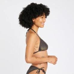 Haut De Maillot De Bain Triangle Femme - Mae Noir Pailleté -Plongée Série Magasin haut de maillot de bain triangle femme mae noir paillete 1