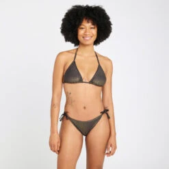 Haut De Maillot De Bain Triangle Femme - Mae Noir Pailleté -Plongée Série Magasin haut de maillot de bain triangle femme mae noir paillete 3