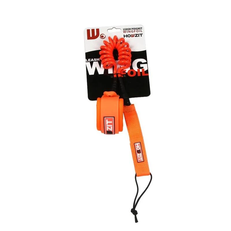LEASH DE WINGFOIL HOWZIT COIL ORANGE POIGNET 4' 5 LEASH DE WINGFOIL HOWZIT COIL ORANGE POIGNET 4' – Image 3