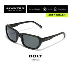 HAWKERS Lunettes De Soleil Pour Homme Et Femme BLACK DARK POLARIZED - BOLT -Plongée Série Magasin lunettes de soleil pour homme et femme black dark polarized bolt 2