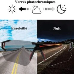 ROCKBROS Lunettes Photochromiques De Vélo 10125 Anti-uv400 - Noir Et Rouge -Plongée Série Magasin lunettes photochromiques de velo 10125 anti uv400 noir et rouge 5