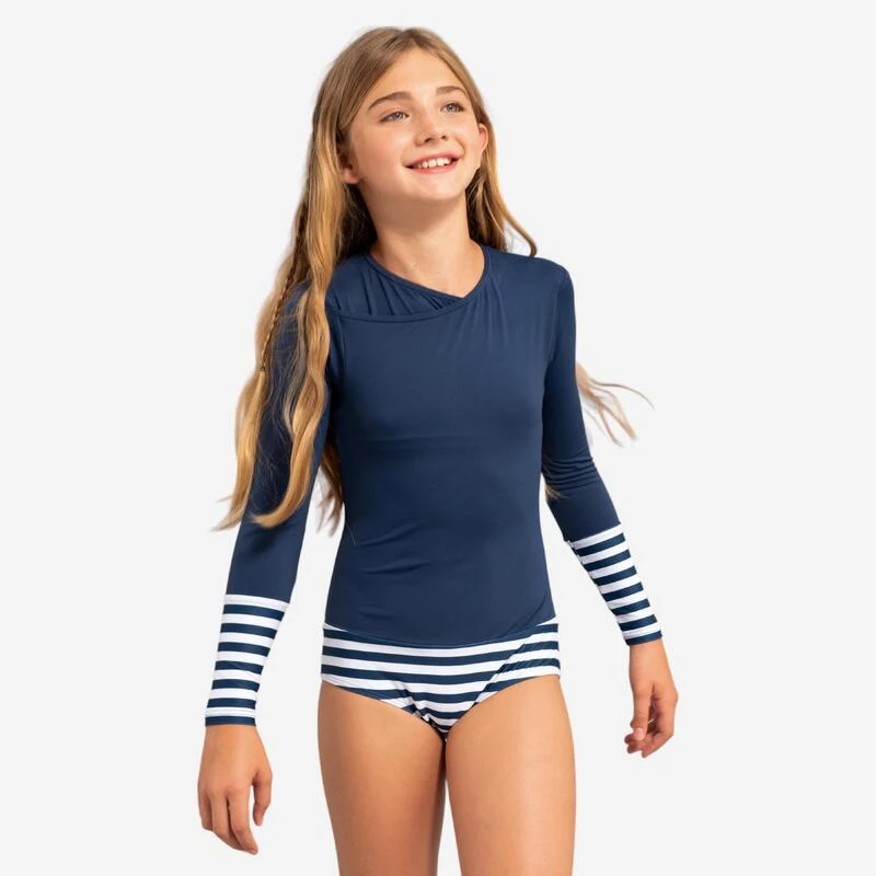 Maillot 1 Pièce Manches Longues Fille MAYA Bleu Marine 10 Maillot 1 Pièce Manches Longues Fille MAYA Bleu Marine – Image 8