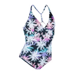 Maillot De Bain De Surf 1 Pièce Femme Avec Double Réglage Dos BEA PALMDARK BLANC -Plongée Série Magasin maillot de bain de surf 1 piece femme avec double reglage dos bea palmdark blanc 2