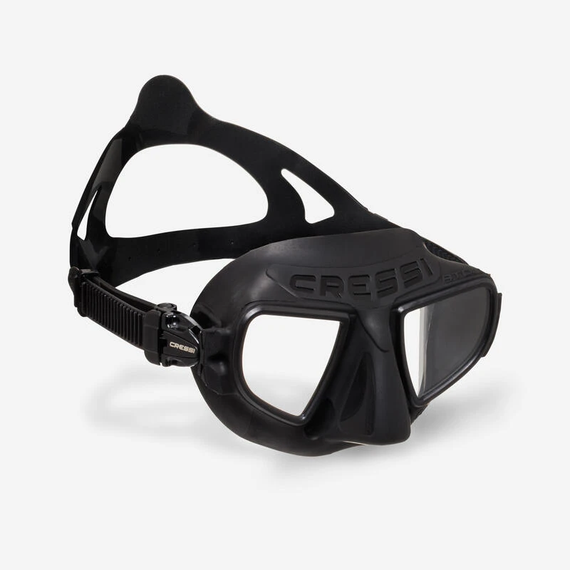 MASQUE DE CHASSE SOUS MARINE ET APNEE ATOM CRESSI NOIR 3 MASQUE DE CHASSE SOUS MARINE ET APNEE ATOM CRESSI NOIR