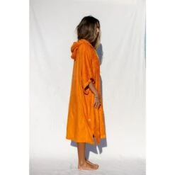Pacifique Sud | Poncho Surf | Orange | Avec Manches -Plongée Série Magasin pacifique sud poncho surf orange avec manches 3
