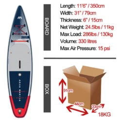 PACK PADDLE GONFLABLE HYPER 11'6 AQUA MARINA 2023 -Plongée Série Magasin pack paddle gonflable hyper 116 aqua marina 2023 3