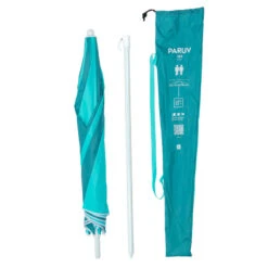 Decathlon PARASOL DE PLAGE PARUV 160 UPF 50+ 2 PLACES - Bleu Vert -Plongée Série Magasin parasol de plage paruv 160 upf 50 2 places bleu vert 5