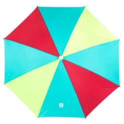 Decathlon PARASOL DE PLAGE PARUV 160 UPF 50+ 2 PLACES - Multi Couleur Rouge Jaune Bleu -Plongée Série Magasin parasol de plage paruv 160 upf 50 2 places multi couleur rouge jaune bleu 2