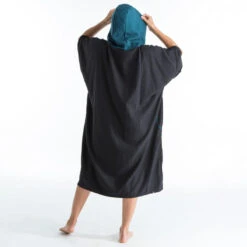 PONCHO SURF 500 ADULTE Noir -Plongée Série Magasin poncho surf 500 adulte noir 3