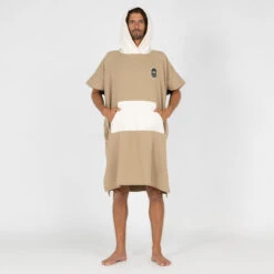 Poncho Surf Adulte - 500 Sable -Plongée Série Magasin poncho surf adulte 500 sable 2
